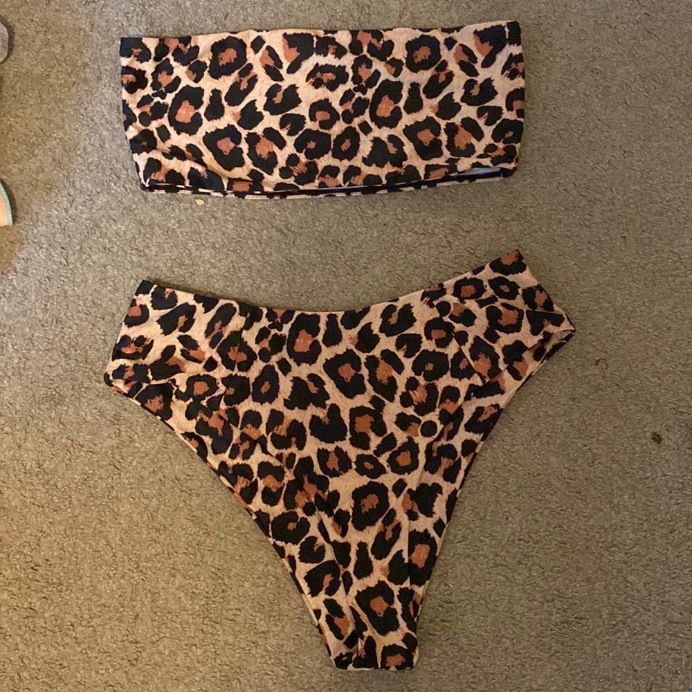 Leopard print bikini XL